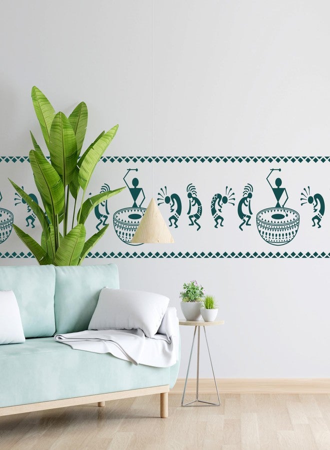 StenCart Combo of 2 Drum Warli Art & Kamdhenu Cow Stencils for Wall Painting DIY Reusable Wall Stencil Design for Wall Decoration (16x24 inch) -Pack of 2 - Image 5